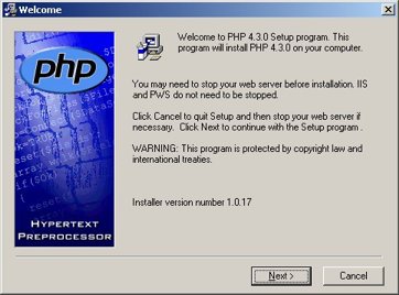 Namestitev PHP tolmača (1)